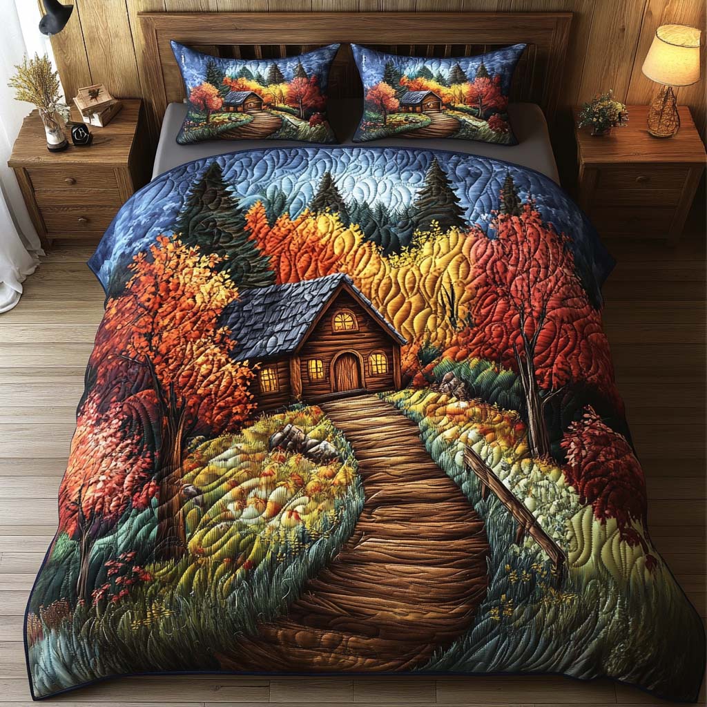 Golden Haven Quilted Bedding Set Bed Decorations Cozy Fall Gift Ideas