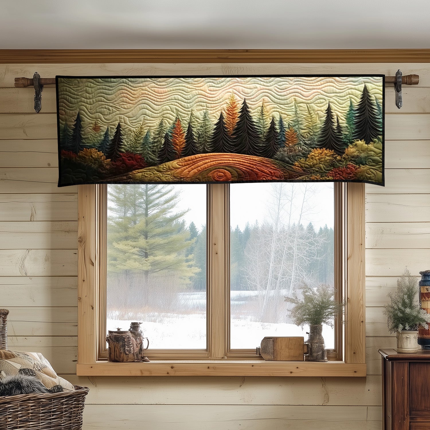 Golden Hills Whisper Quilted Valance Entryway Christmas Decor Ideas Gifts For Forestry Majors