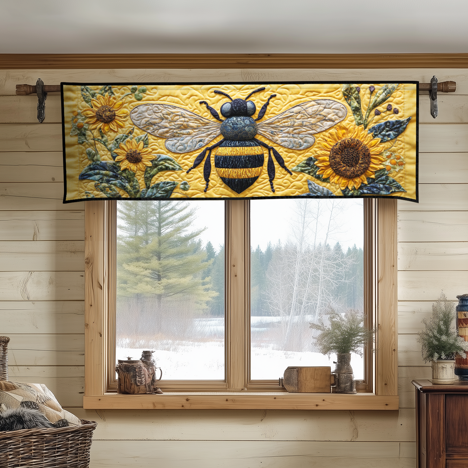 Golden Hive Quilted Valance Entry Way Ideas Bee Gifts For Men