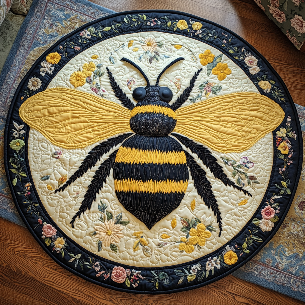 Golden Honey Trails Quilted Round Mat Entryway Ideas Best Xmas Gifts For Grandma