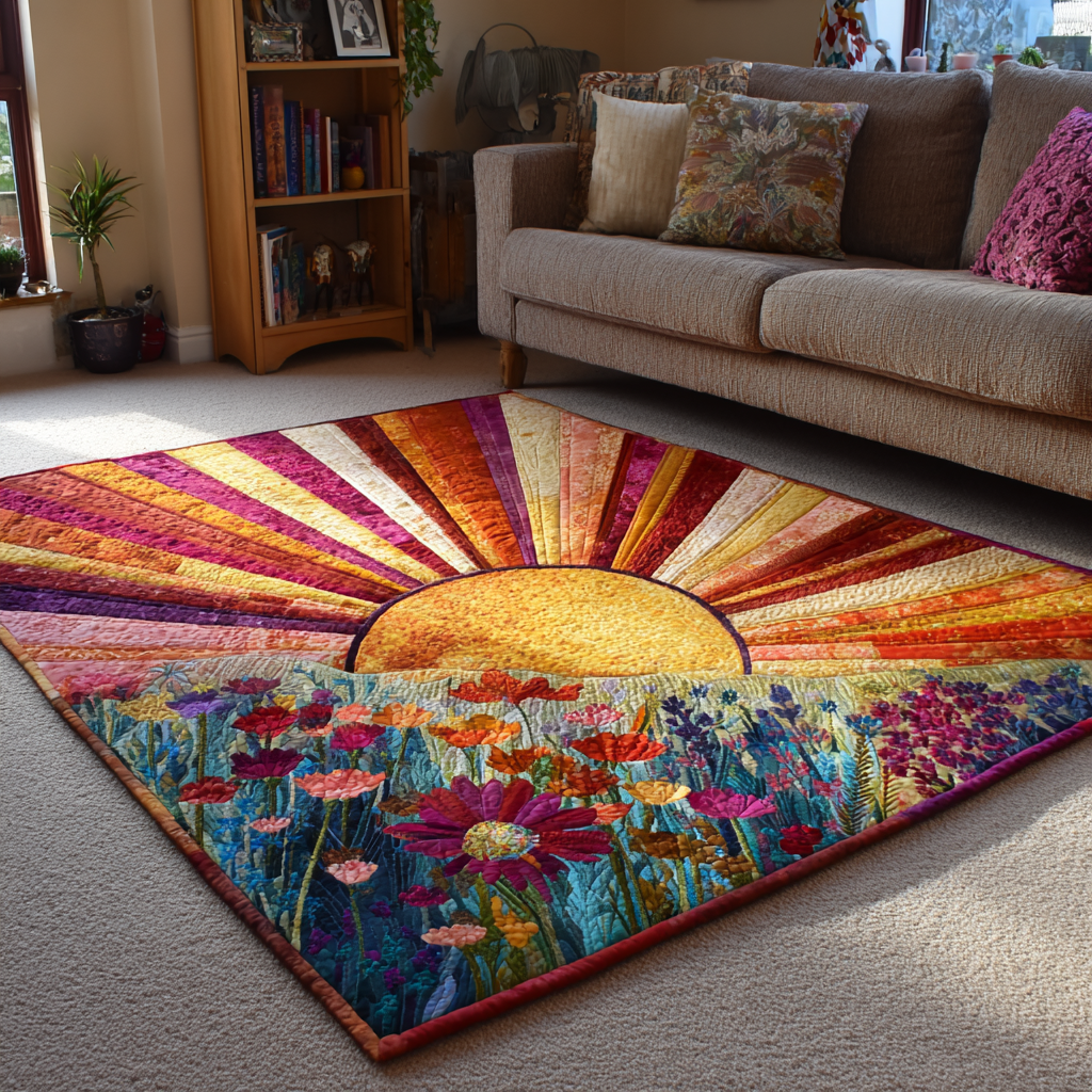 Golden Horizon Area Rug  Dining Room Rug Grandma Gifts For Xmas