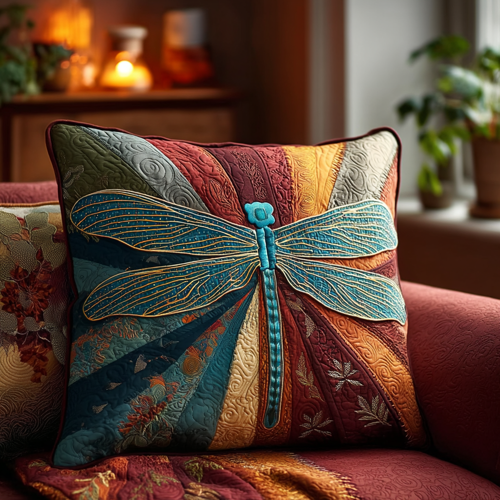 Golden Horizon Quilted Pillow Case Nice Pillow Covers Dragon Themed Presents