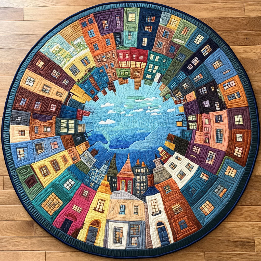 Golden Horizon Quilted Round Mat Front Door Entryway Ideas Good Christmas Gifts For A Grandma