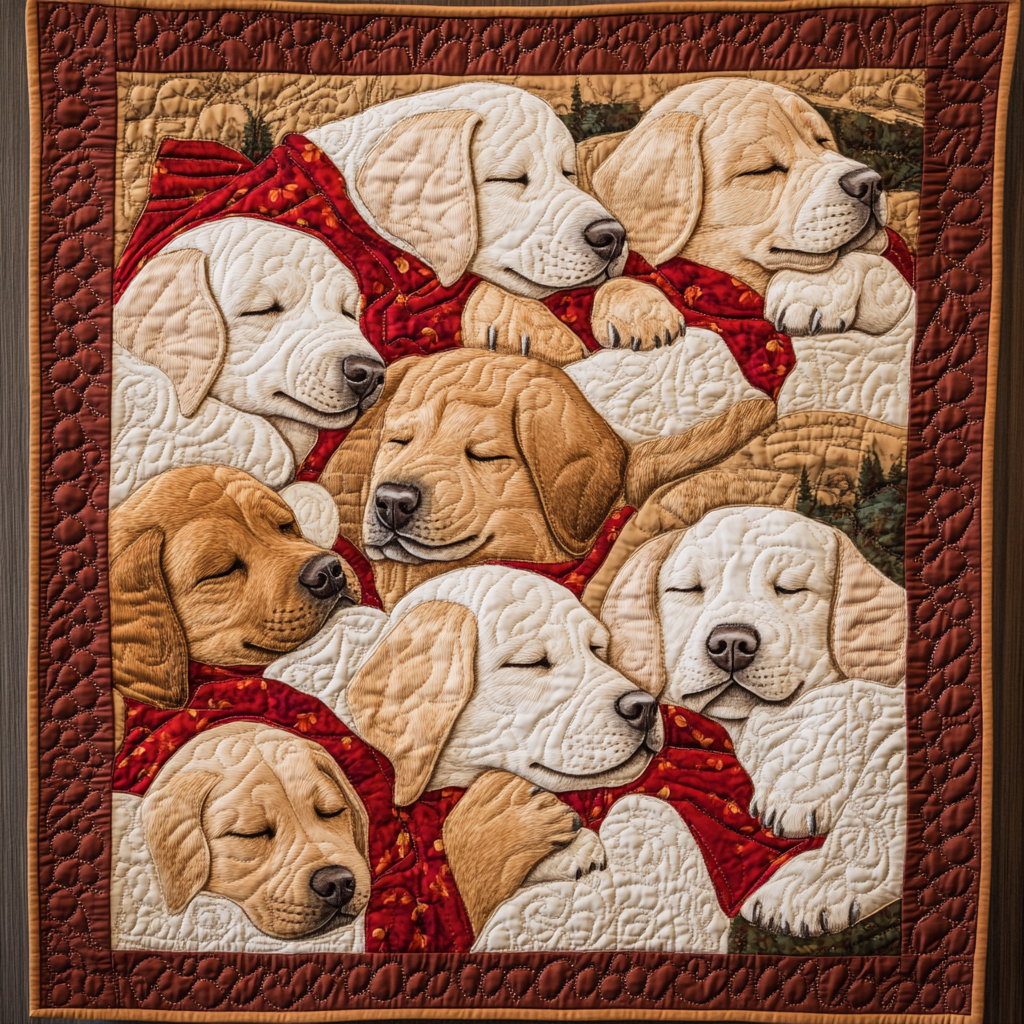 Golden Joy Quilted Blanket Labrador Retriever Blanket Dog Gift Ideas For Dog Owners