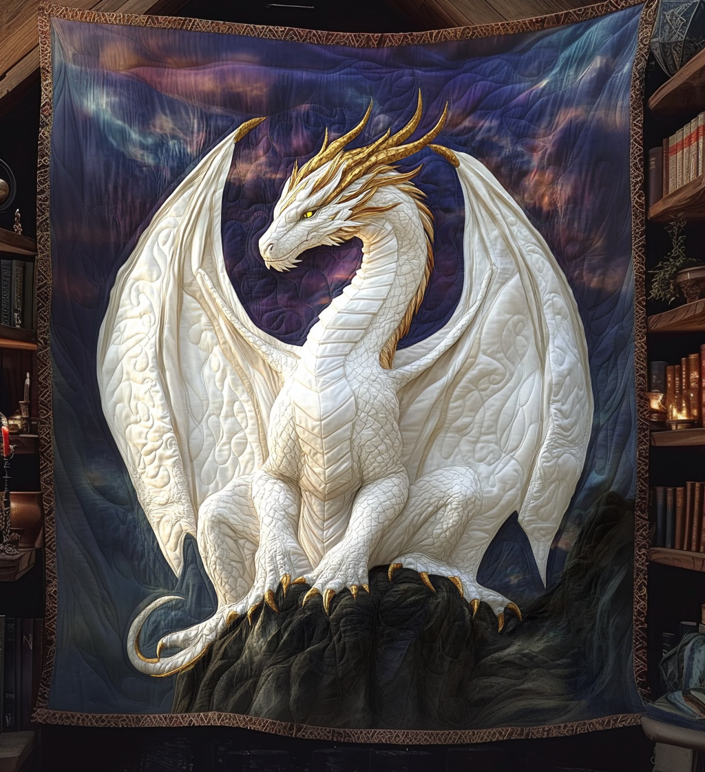 Golden King Quilted Blanket Presents For Dragon Lovers