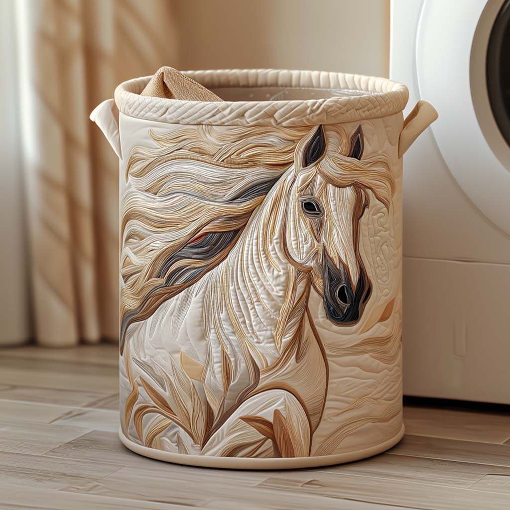 Golden Mane Quilted Laundry Basket Excellent Gift For Her