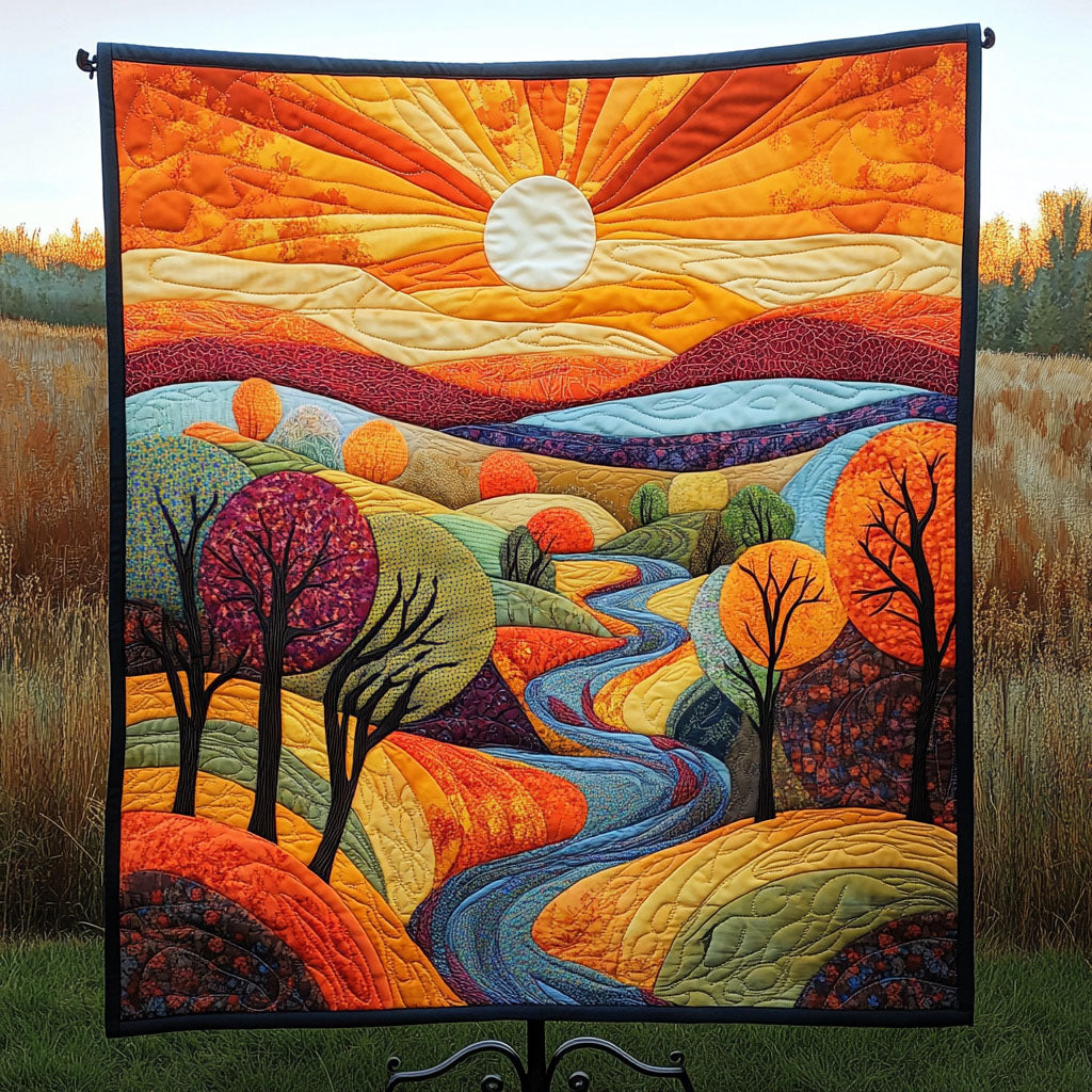 Golden Meadows Quilted Blanket Sofa Couch Throw Blanket Gift Ideas For Nature Lovers