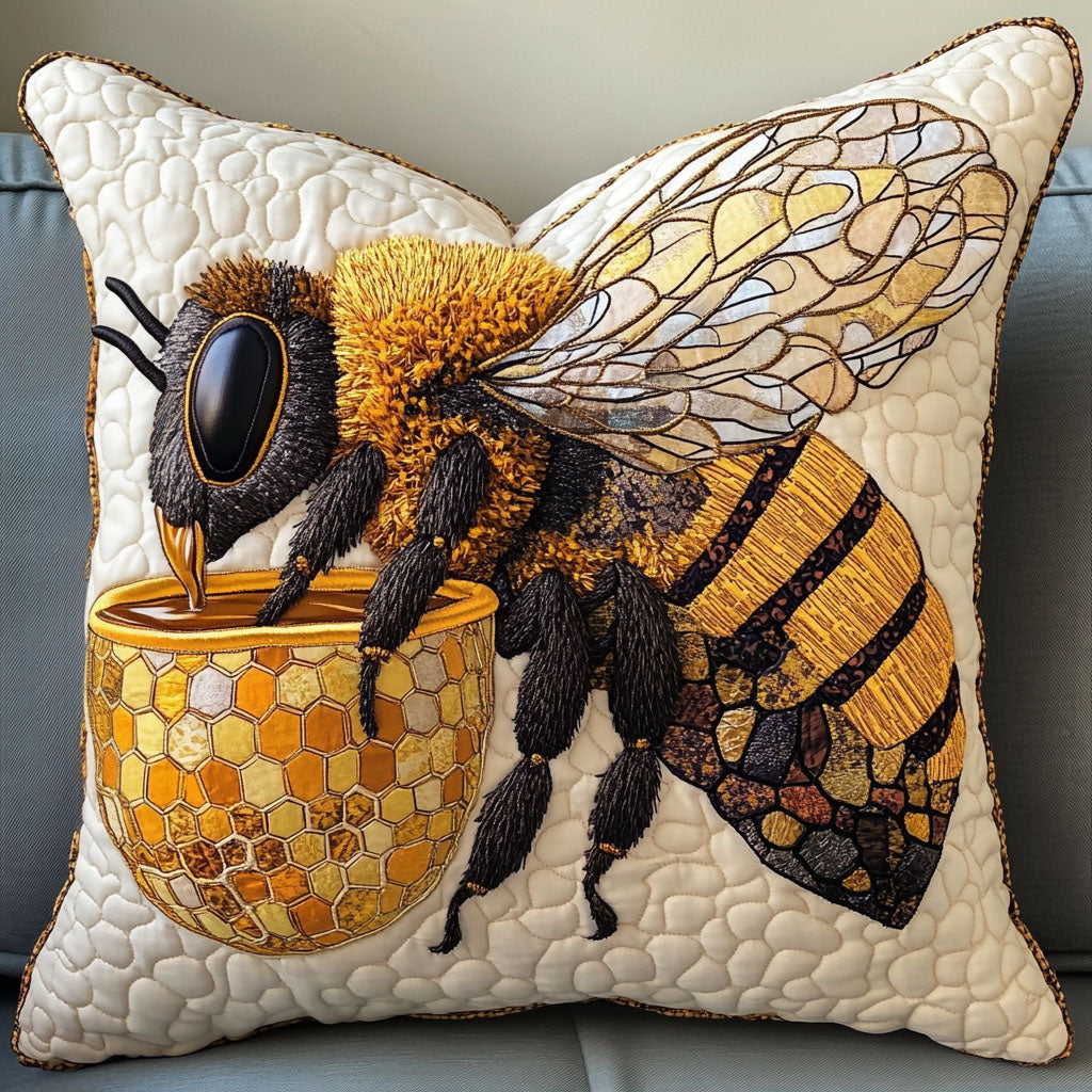 Golden Nectar Quilted Pillow Case Best Cool Pillow Cases Bee Gifts For Him