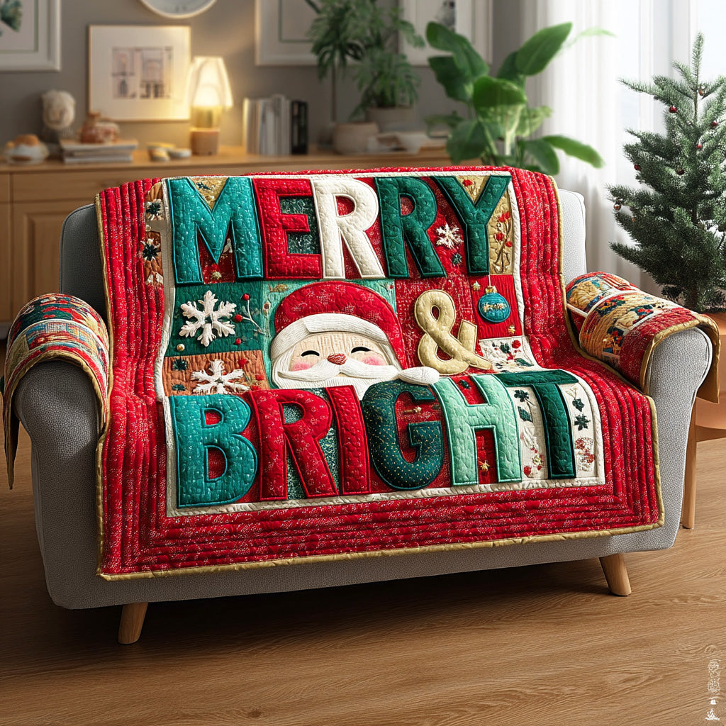 Golden Noel Charm Quilted Sofa Cover Holiday Living Christmas Decor Gifts For My Mother In Law