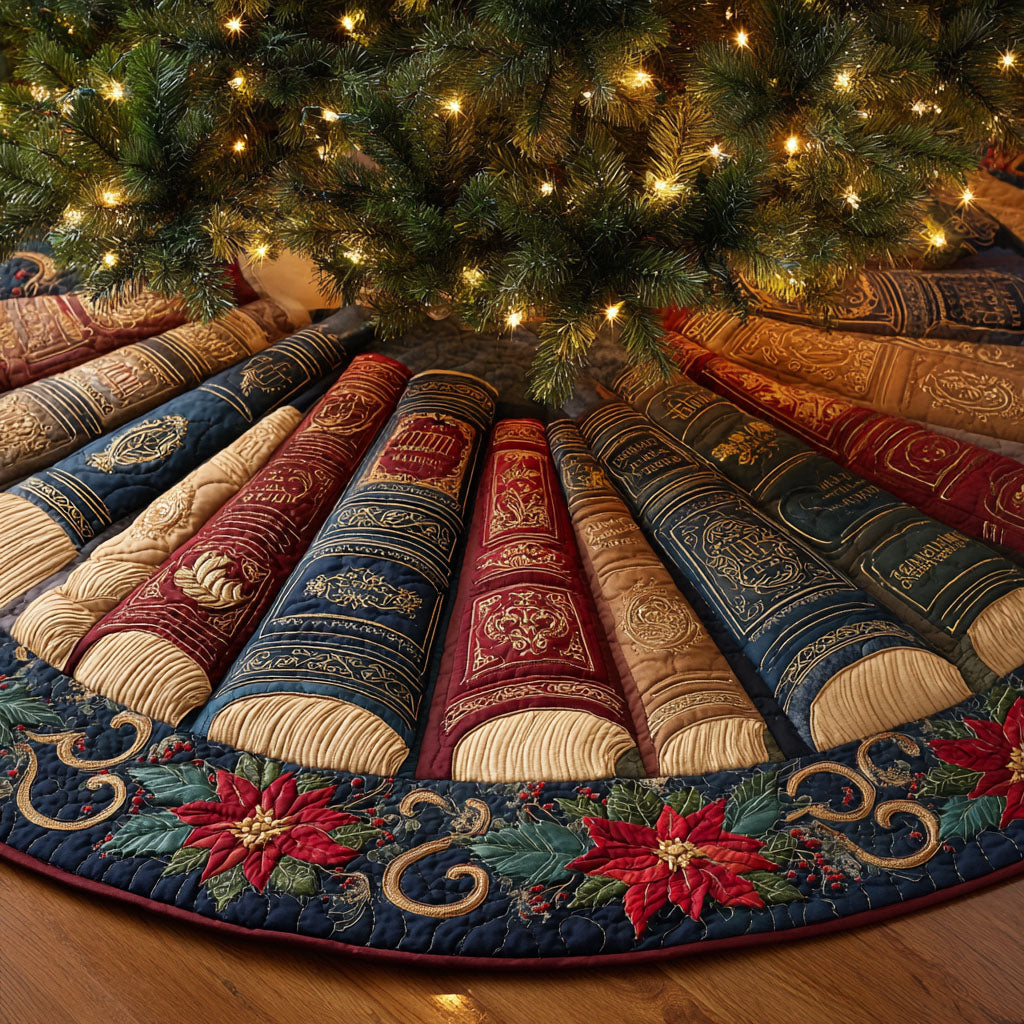 Golden Pages Christmas Quilted Tree Skirt Lovely Christmas Gift Idea Quilted Tree Skirt