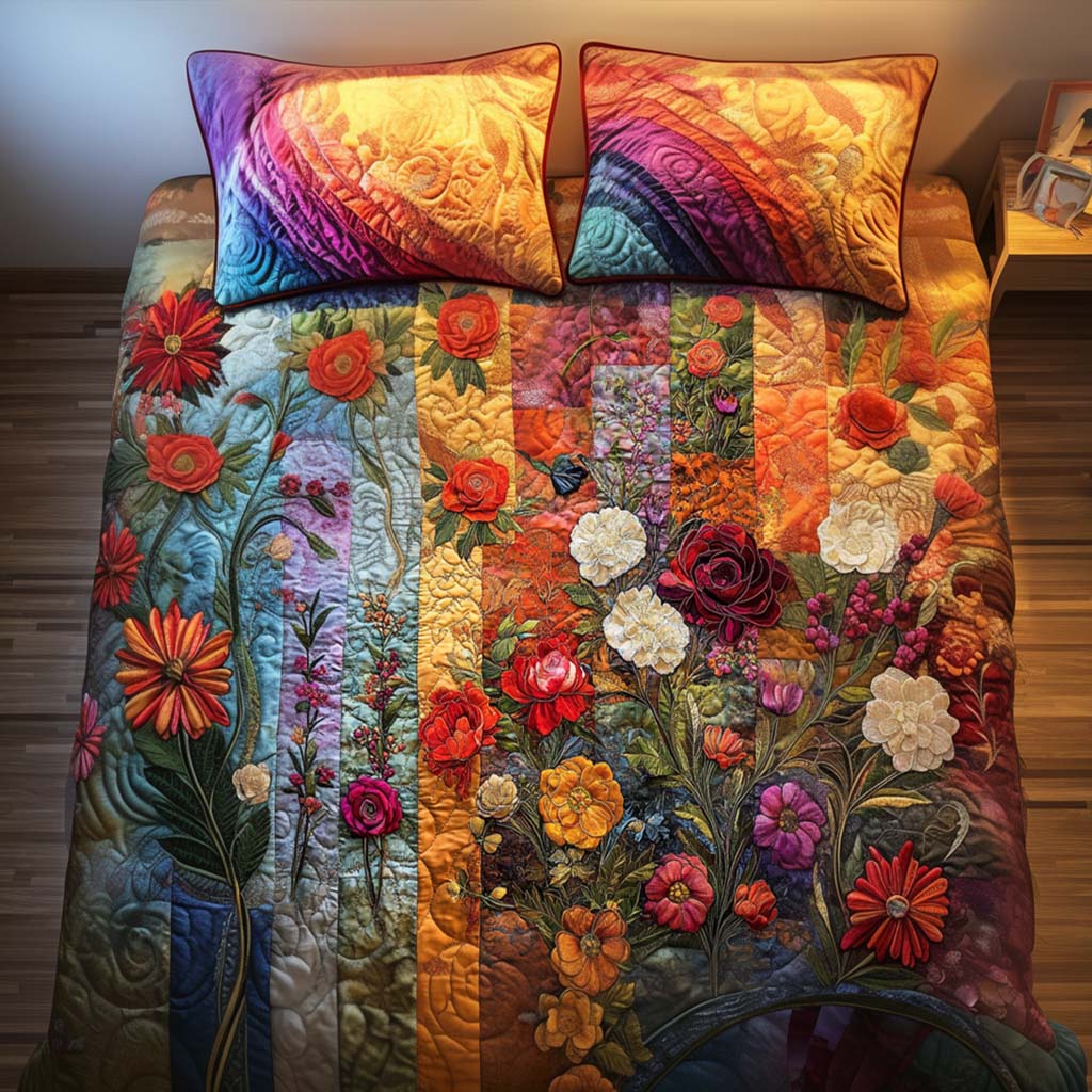 Golden Petal Fall Quilted Bedding Set Home Comfort Bedding Set That Everyone Will Love