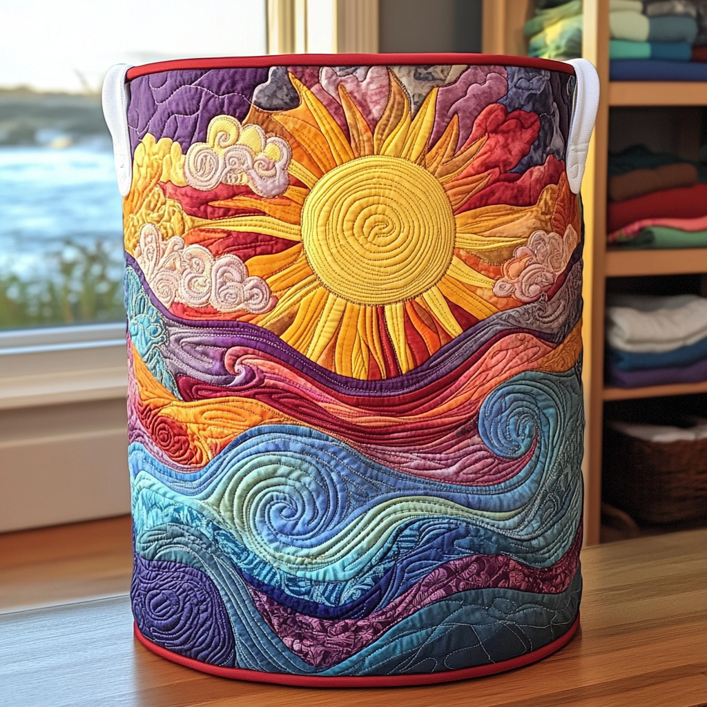 Golden Pines Quilted Laundry Basket Ideal Present For Newlyweds