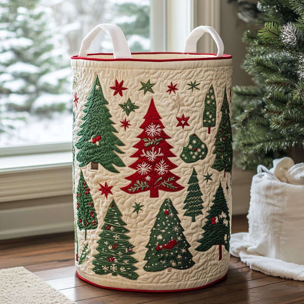Golden Pines Quilted Laundry Basket Must-Have Laundry Essential