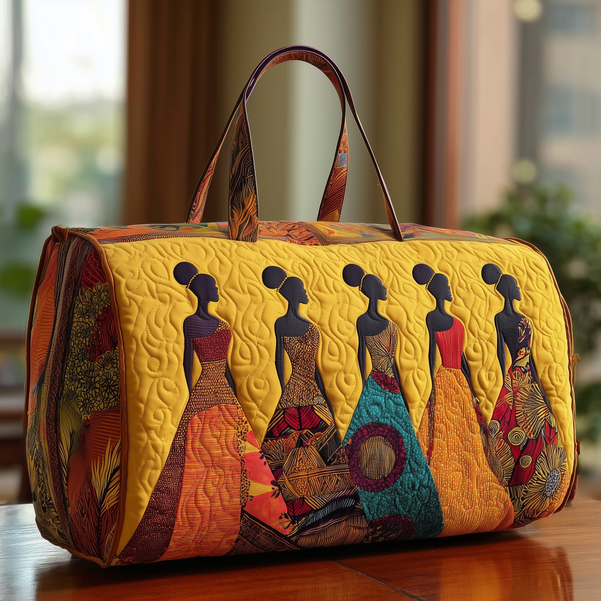 Golden Queens Quilt Duffle Bag For Work And Travel