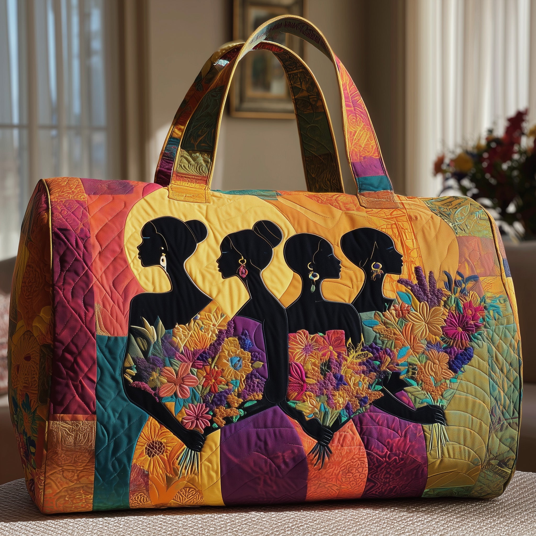 Golden Queens Quilted Duffle Bag Durable And Lightweight