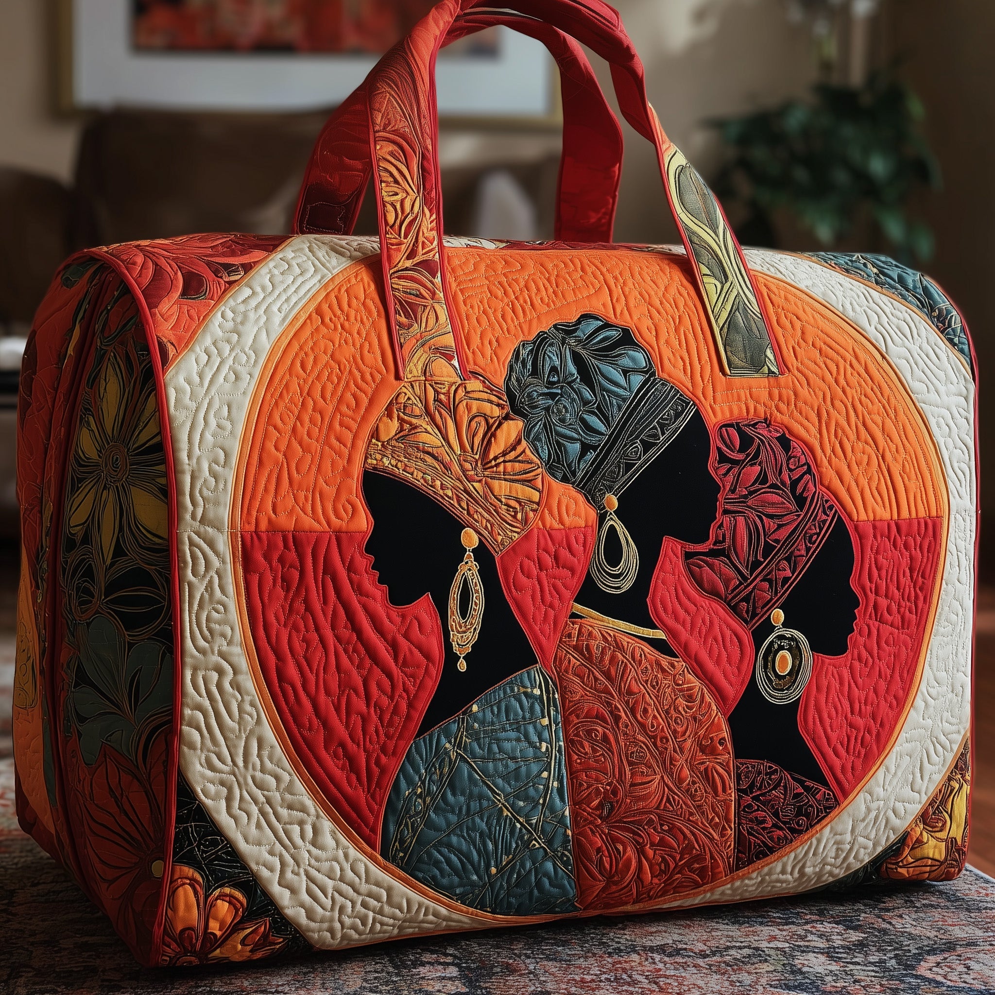 Golden Queens Quilted Duffle Bag For Carry On Use