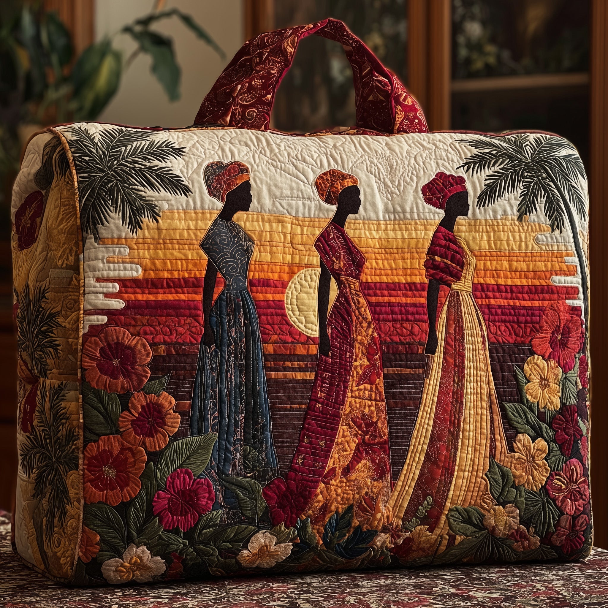 Golden Queens Quilted Duffle Bag For Daily Commute