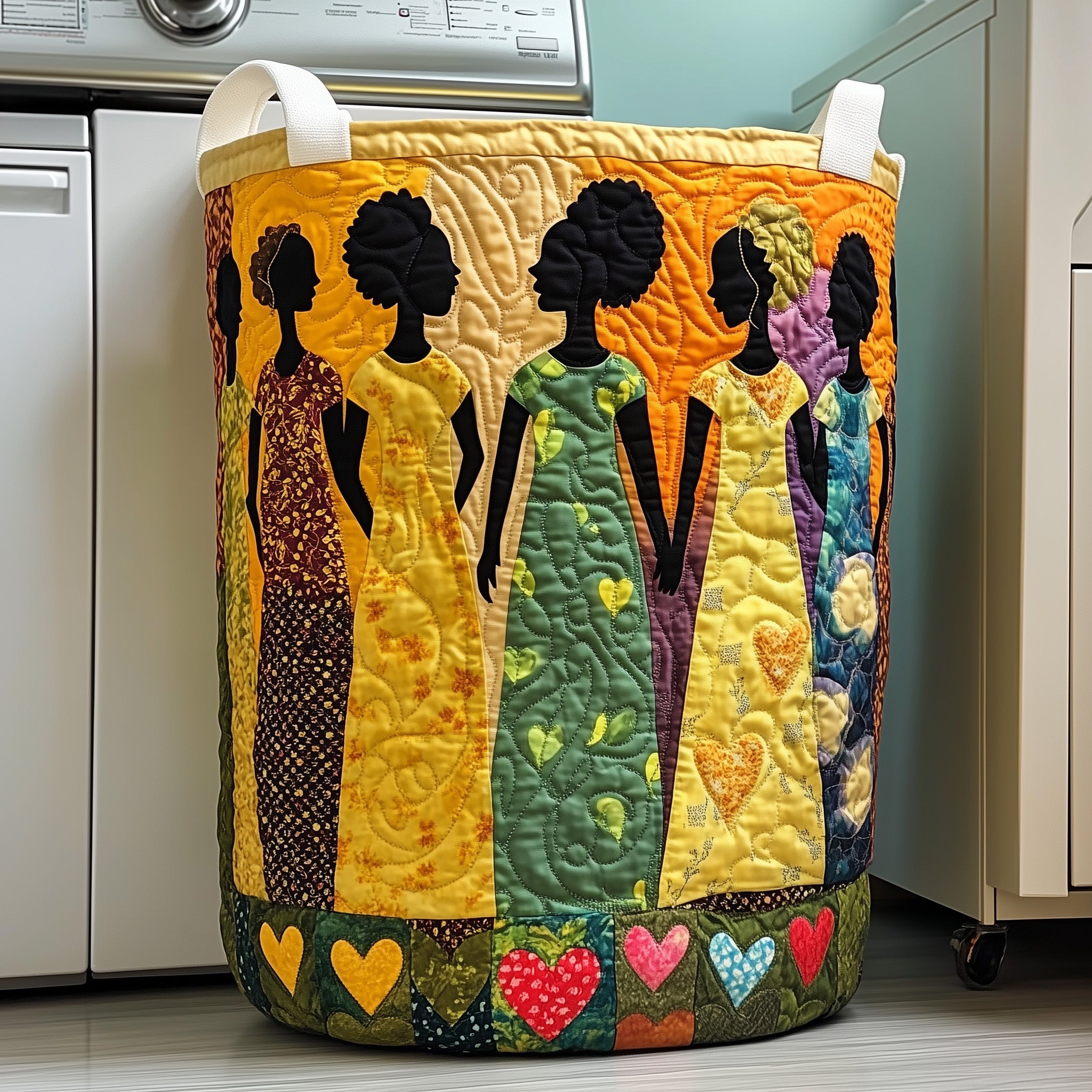 Golden Queens Quilted Laundry Basket Merch For Him