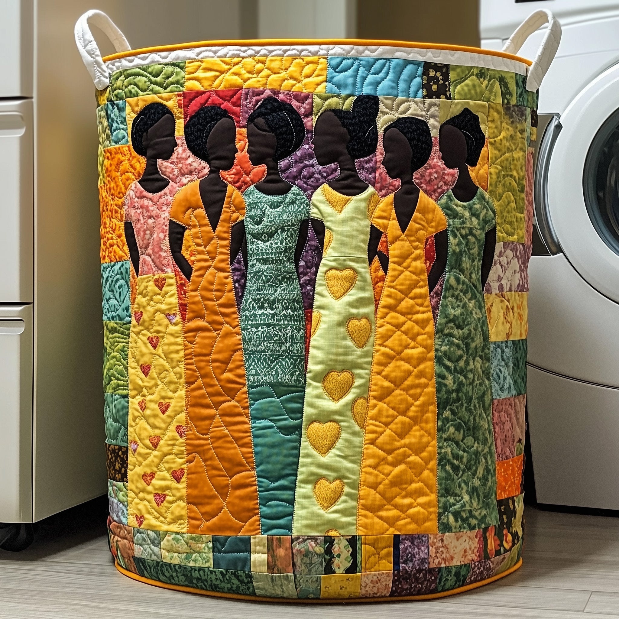 Golden Queens Quilted Laundry Basket Perfect Gift For Apartment Living