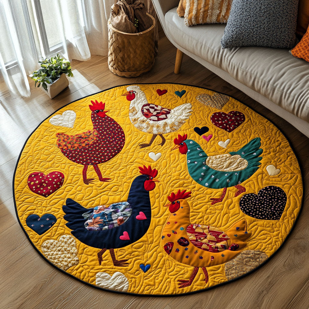 Golden Quilted Round Mat Foyer Decor Ideas Farmer Xmas Gifts