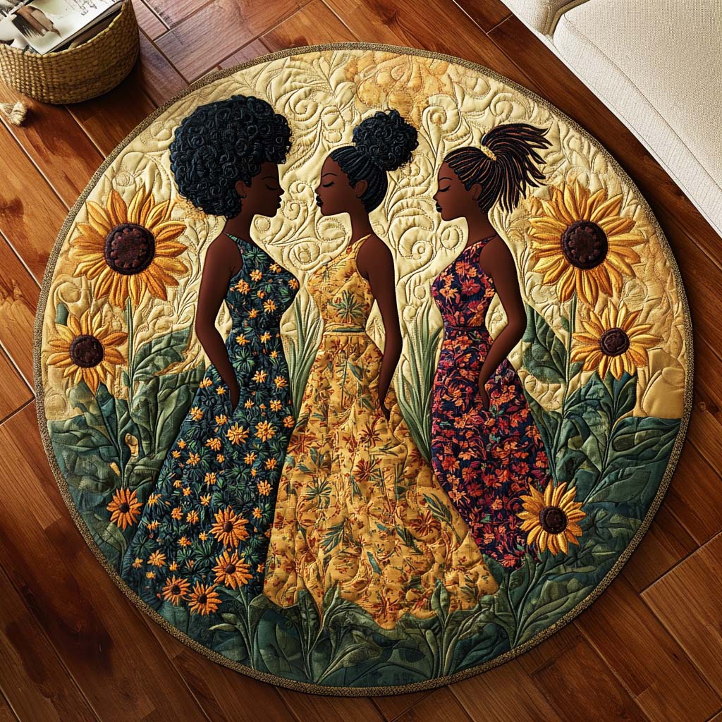 Golden Quilted Round Mat Outdoor Entryway Decor Presents For Nana Christmas