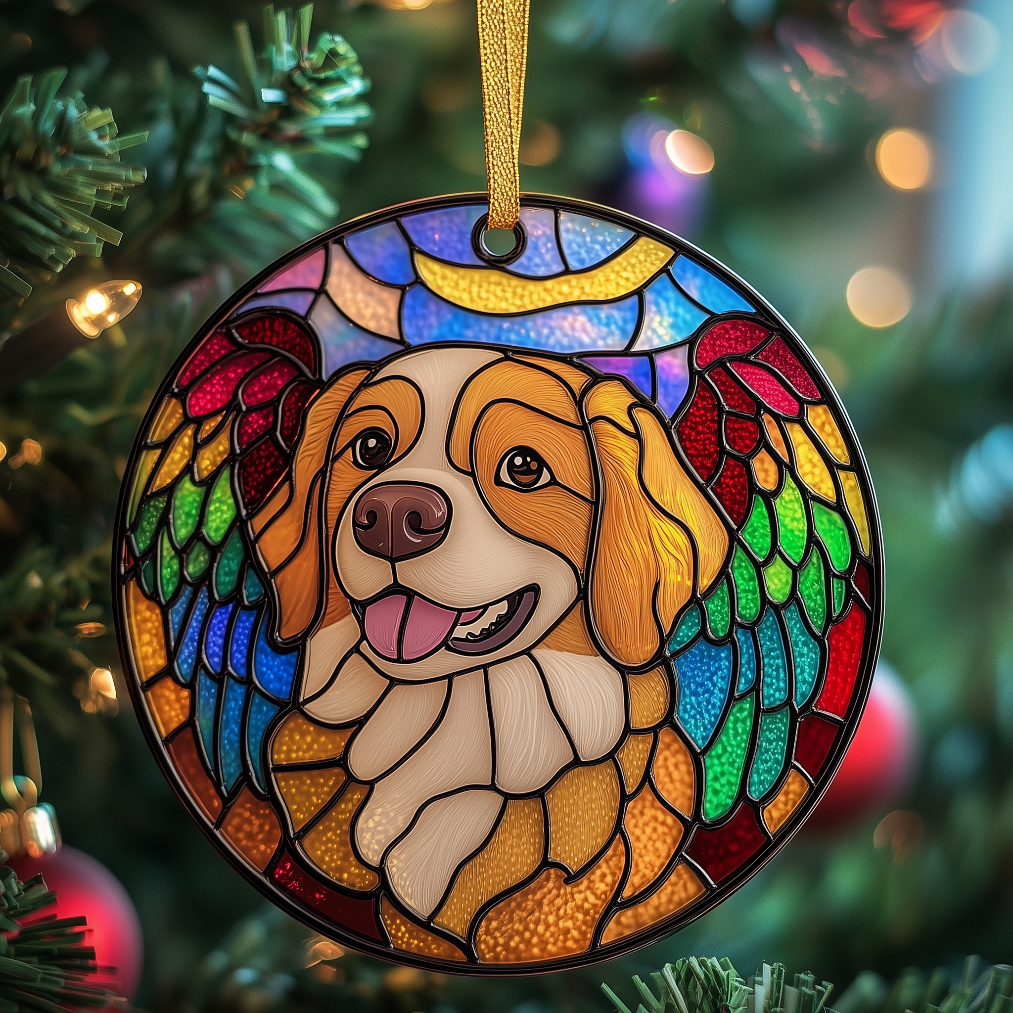 Golden Retriever Acrylic Suncatcher Ornament Christmas Ornament for Dad