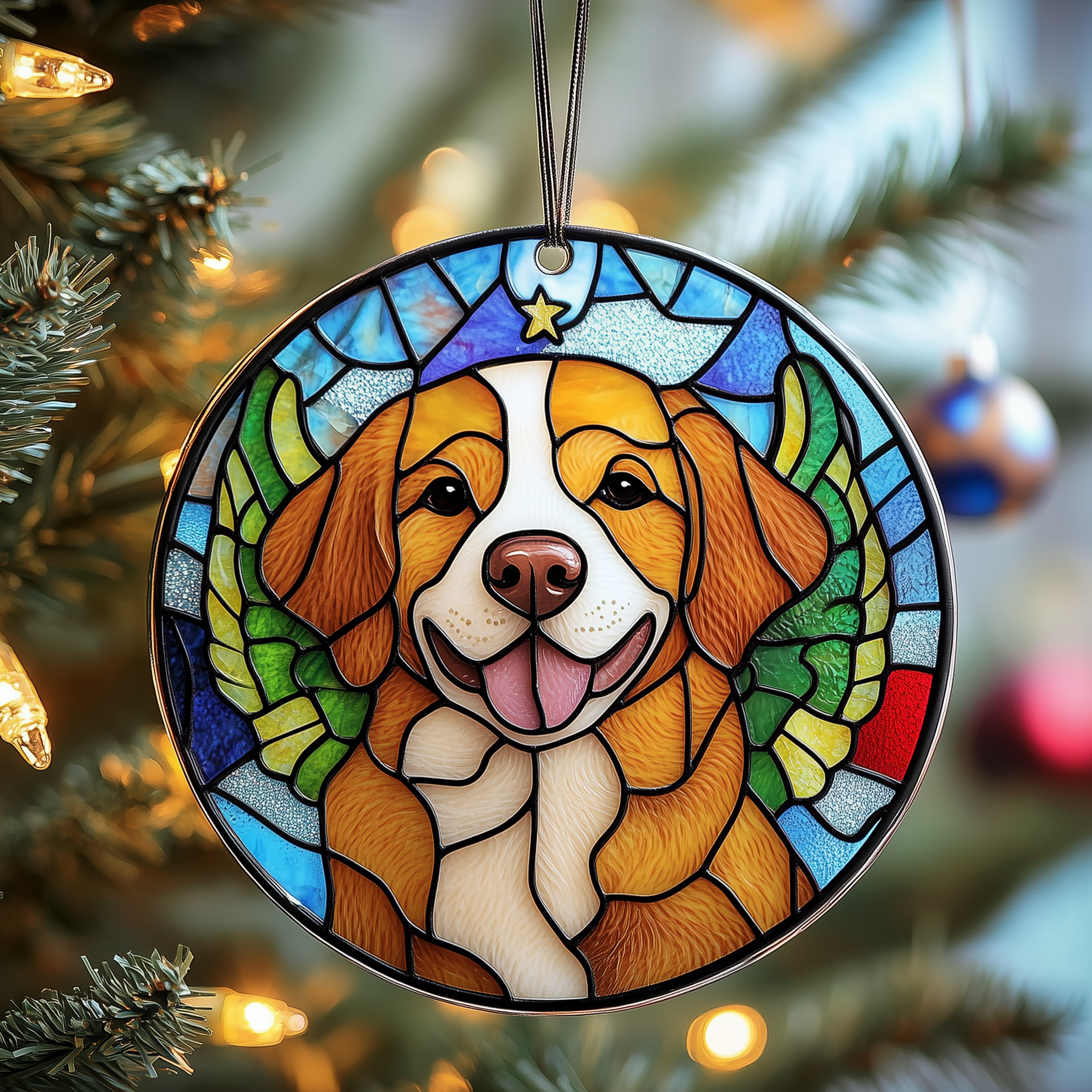 Golden Retriever Acrylic Suncatcher Ornament Christmas Ornament for Him
