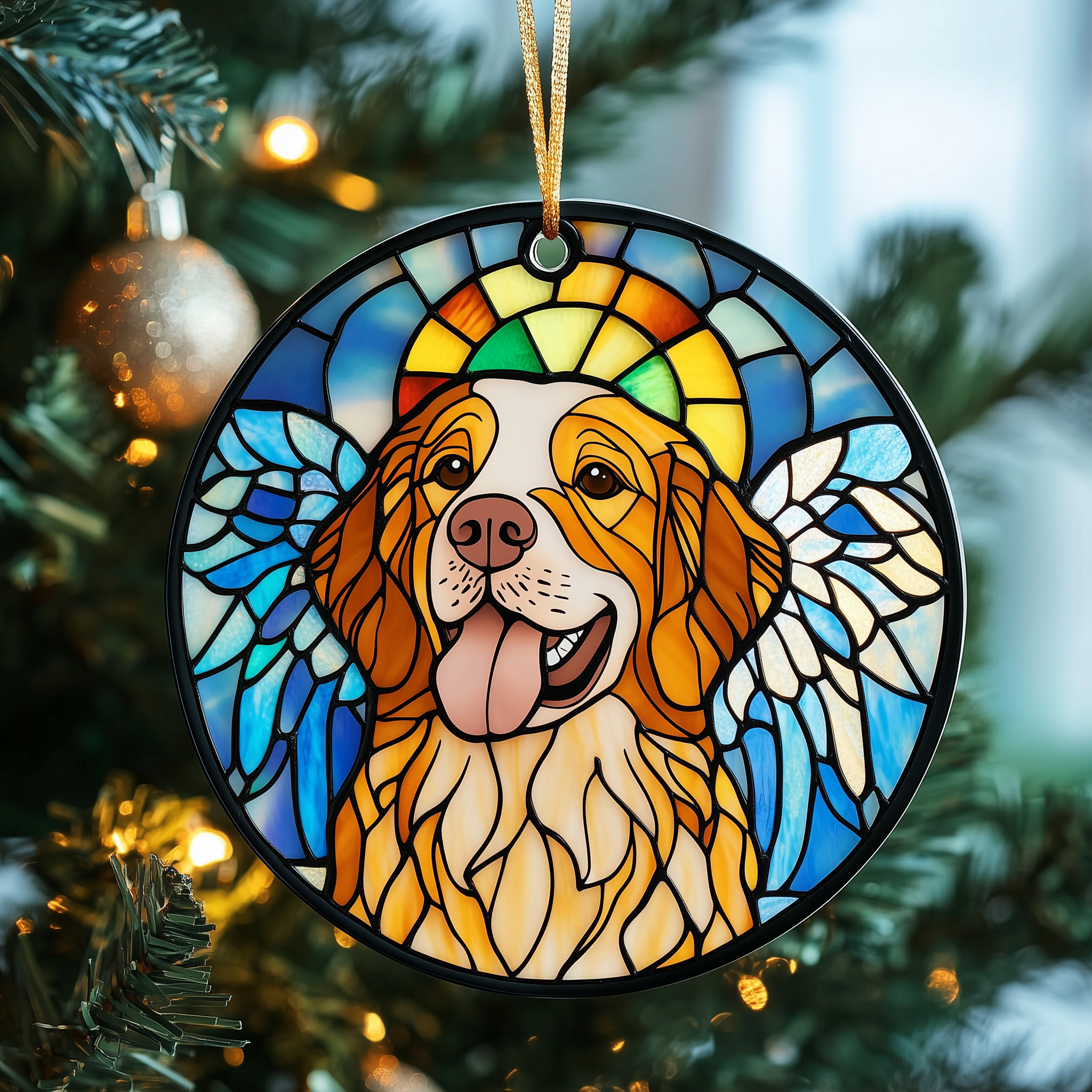 Golden Retriever Acrylic Suncatcher Ornament Christmas Ornament for Mom