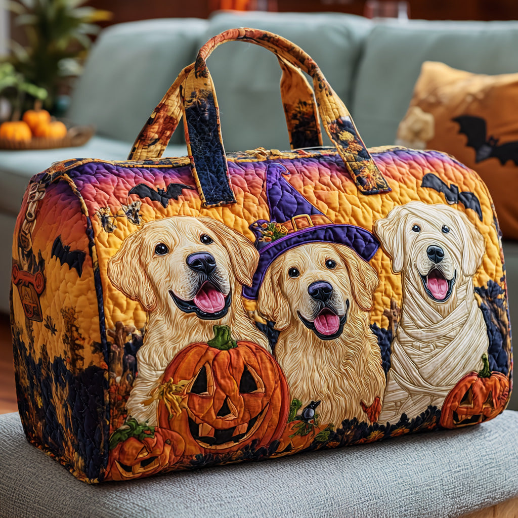 Golden Retriever Friends Quilted Duffle Bag Stylish And Practical