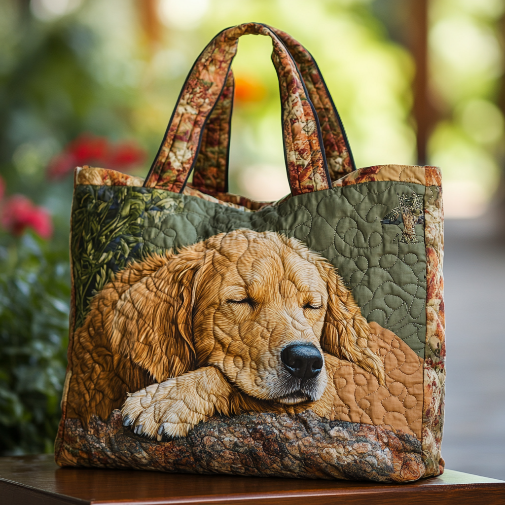 Golden Retriever Joy Quilted Tote Bag Top Gifts For Dog Lovers