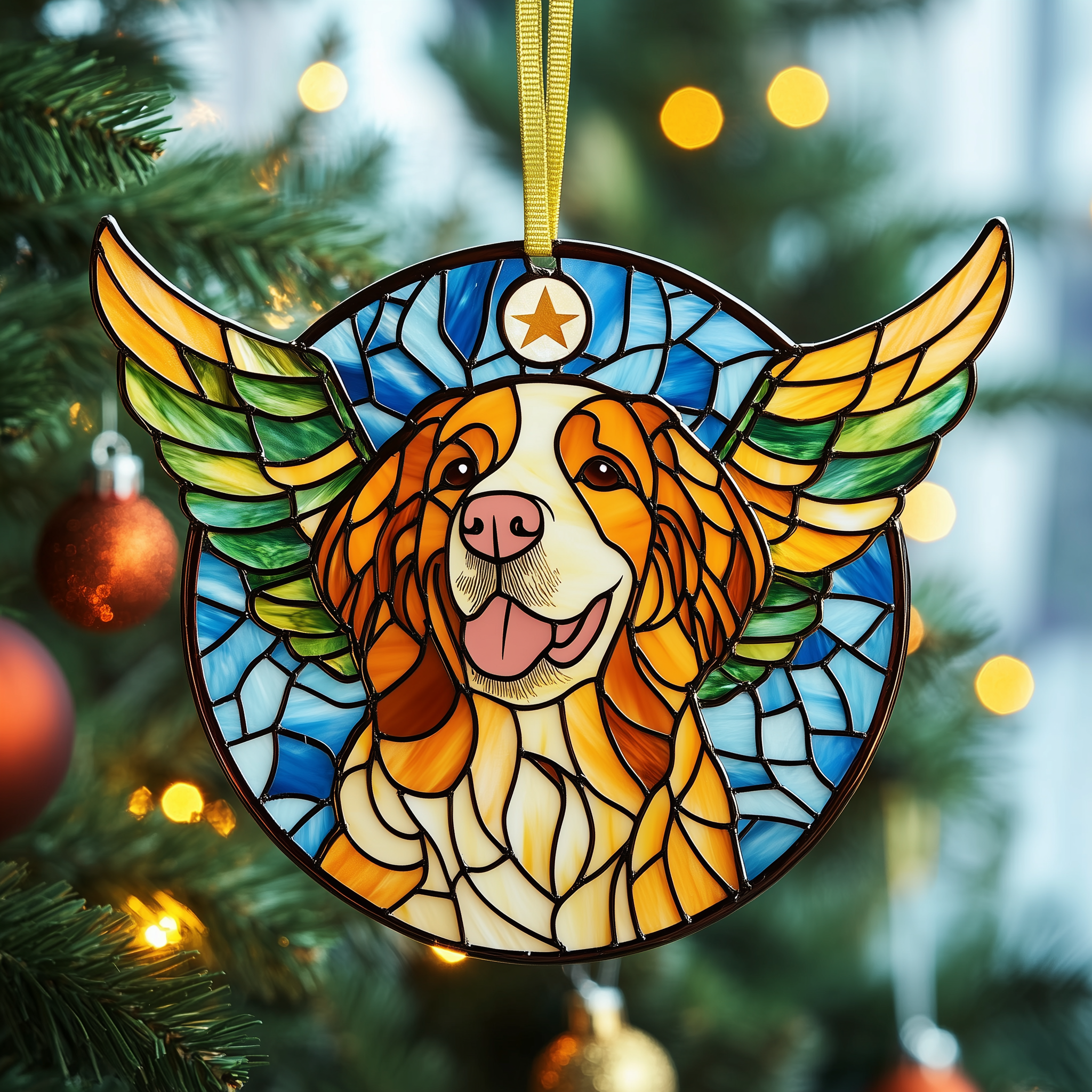 Golden Retriever Mica Ornament Charming Puppy Christmas Ornament Best Present For Loyal Animal Owner