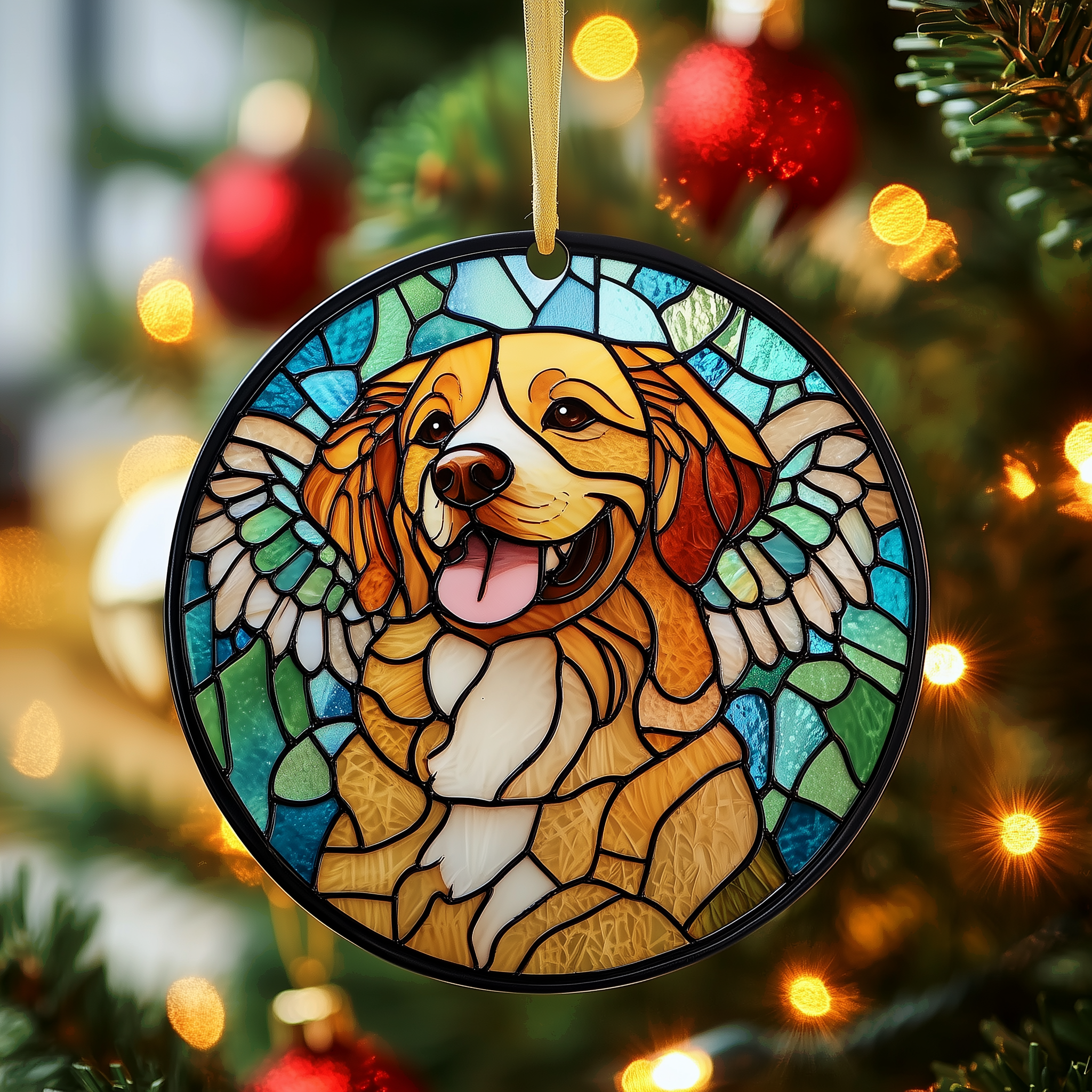Golden Retriever Mica Ornament Playful Dog Lover Christmas Ornament Unique Gift For Pet Owner