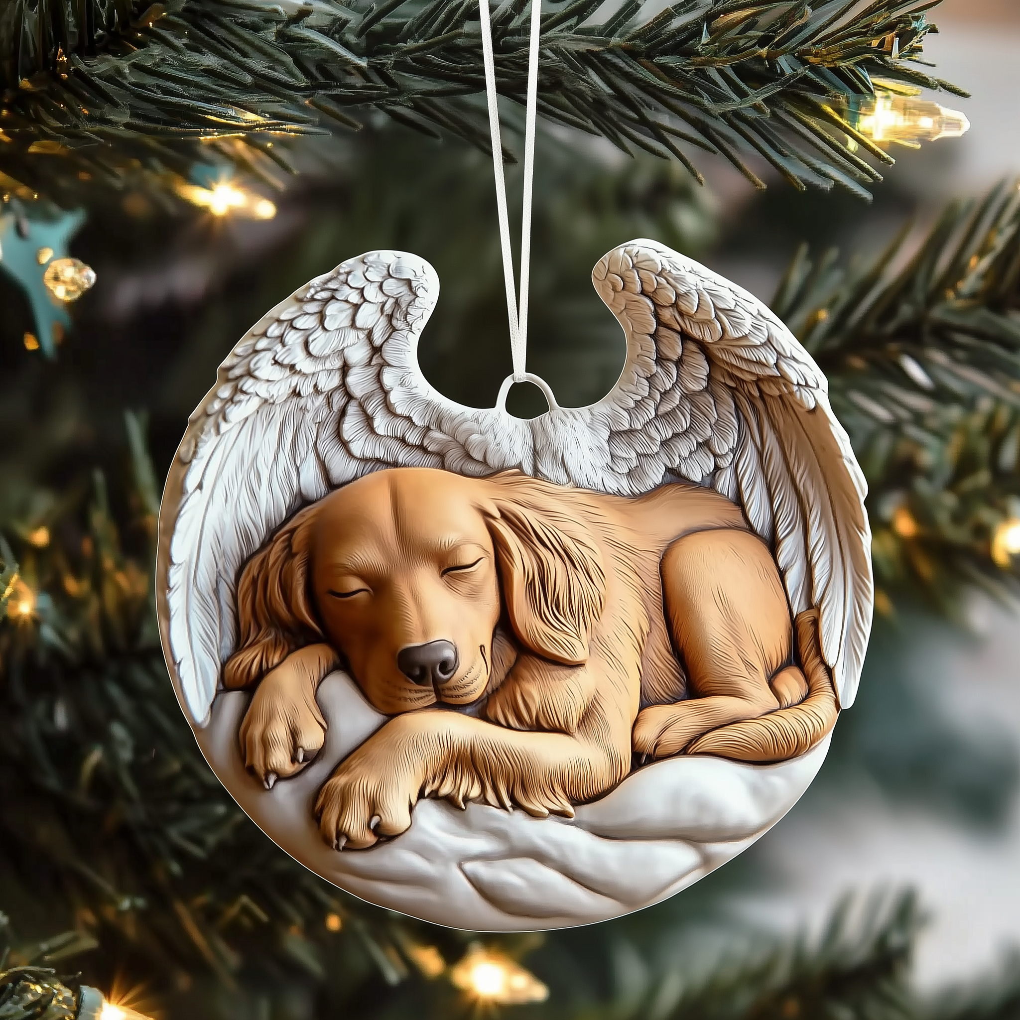 Golden Retriever Remembrance Acrylic Ornament New Home Christmas Ornament