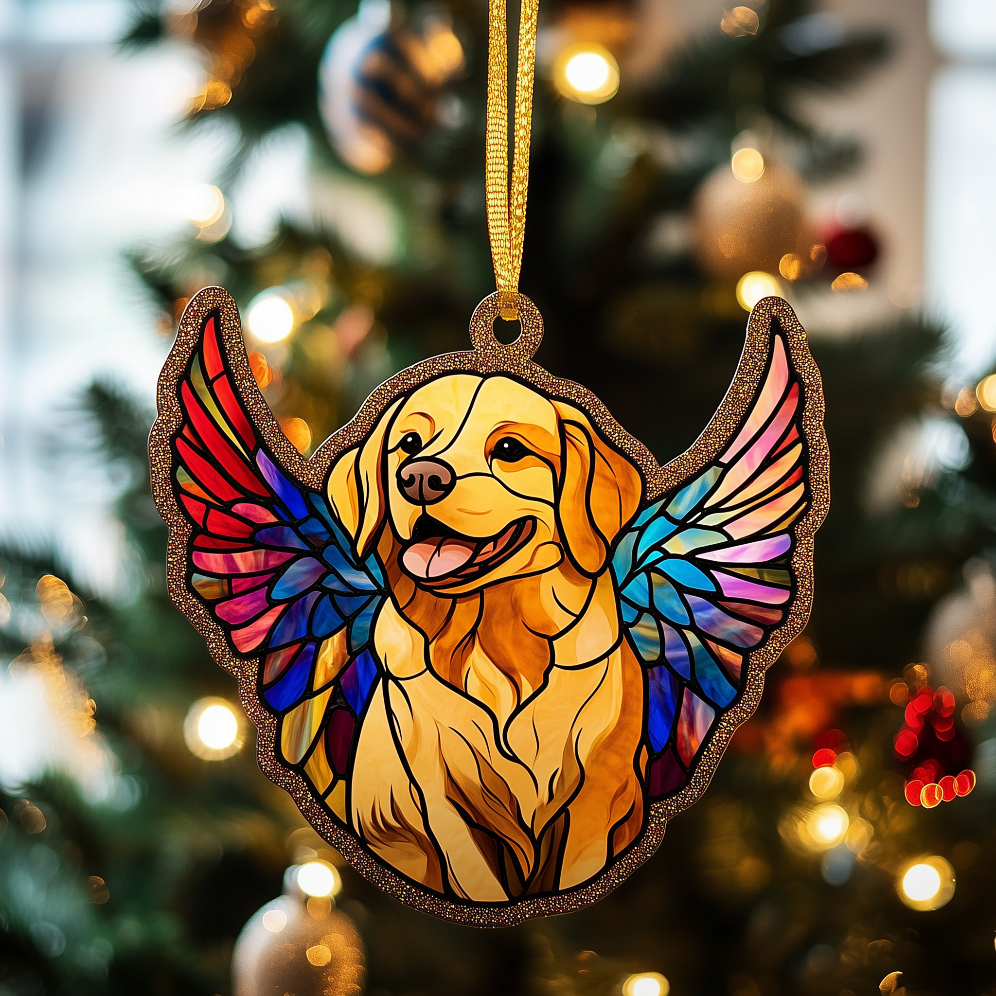 Golden Retriever Remembrance Acrylic Suncatcher Ornament Christmas Ornament Decoration