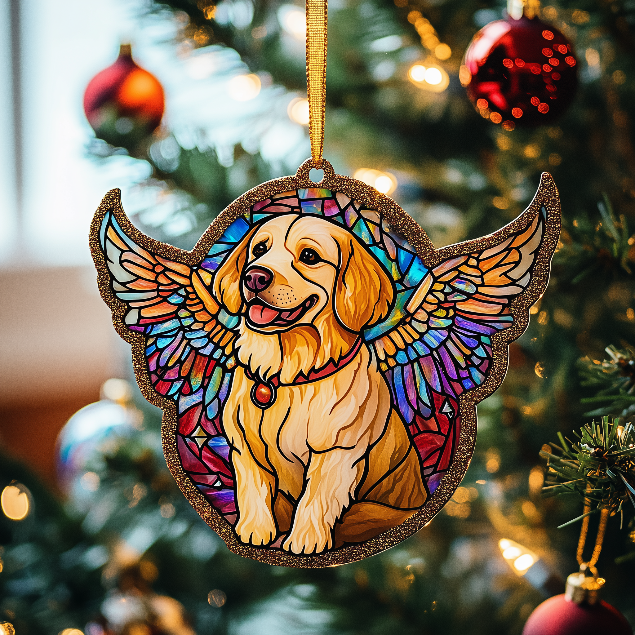 Golden Retriever Remembrance Mica Ornament Memorial Dog Christmas Ornament Beautiful Pet Gift