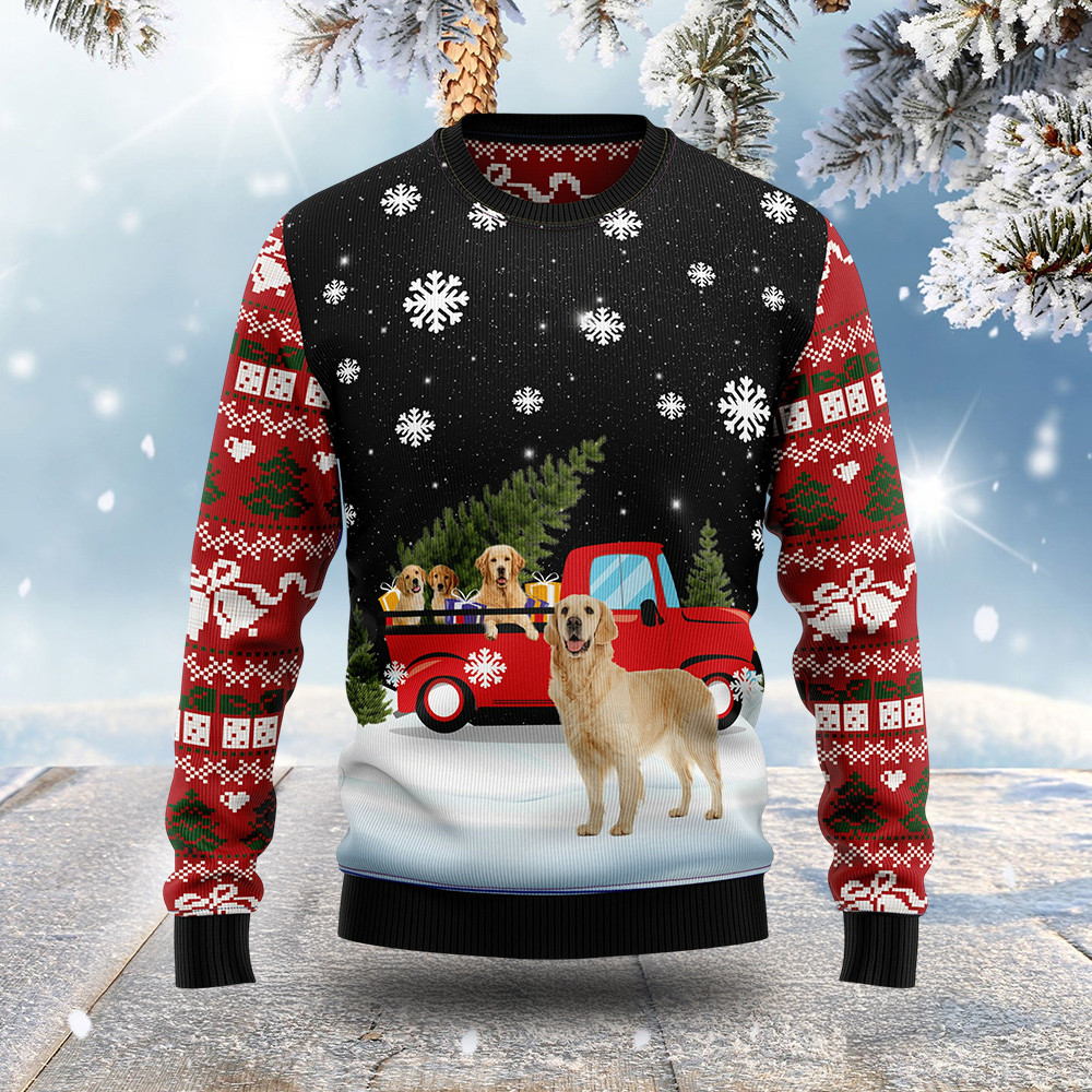 Golden Retriever Ugly Christmas Sweater Dog Clothing New Dog Owner Christmas Gifts