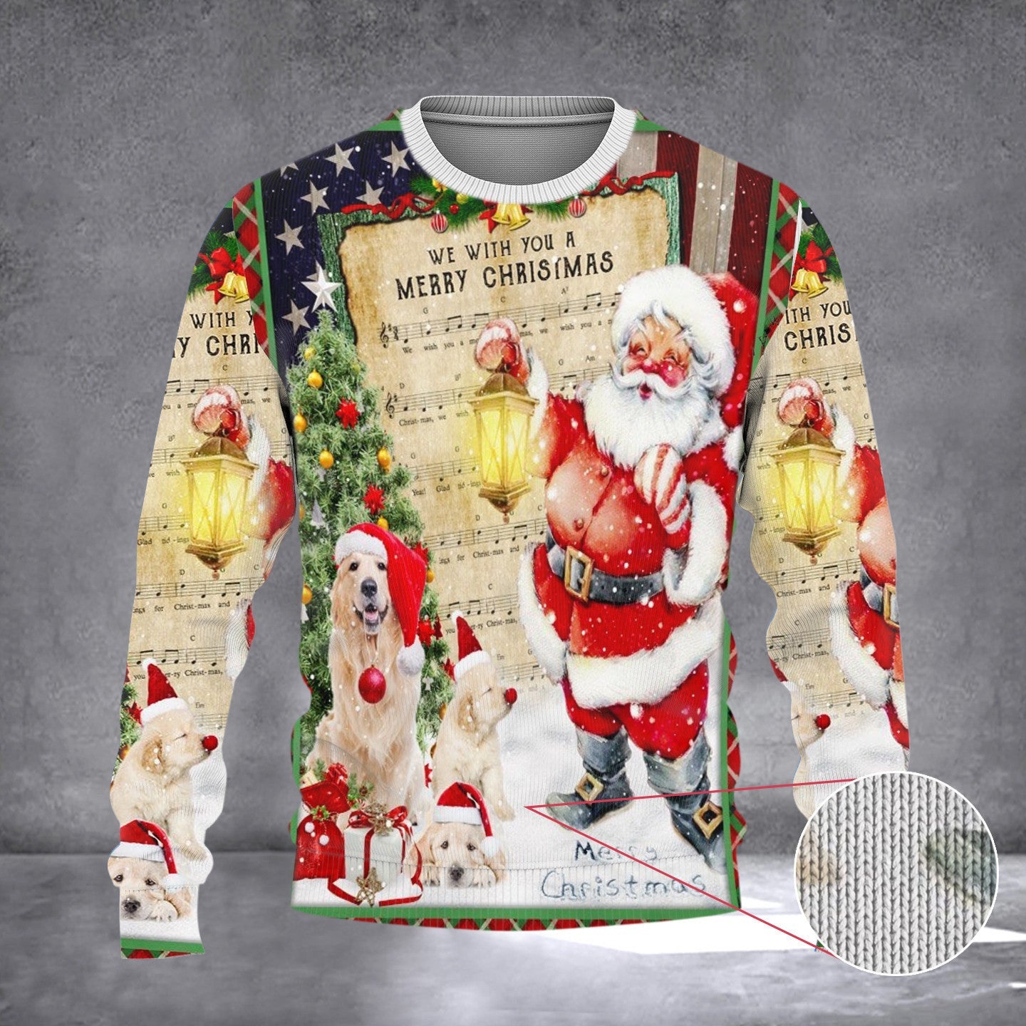 Golden Retriever We With You A Merry Christmas Sweater Funny Xmas Sweater Gifts For Dog Owners Golden Retriever We With You A Merry Christmas Sweater Funny Xmas Sweater Gifts For Dog Owners