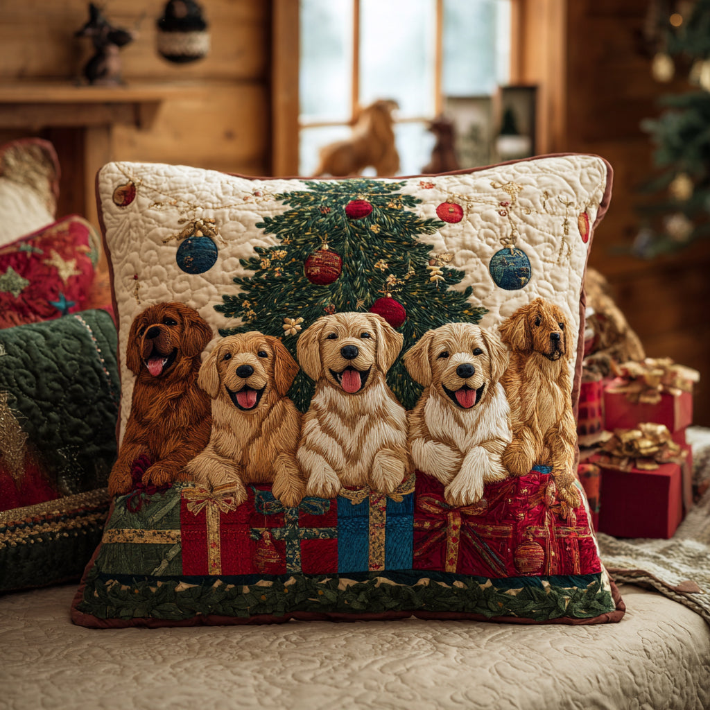 Golden Retriever Wonder Quilted Pillow Case Best Christmas Pillow Covers Secret Santa Gifts