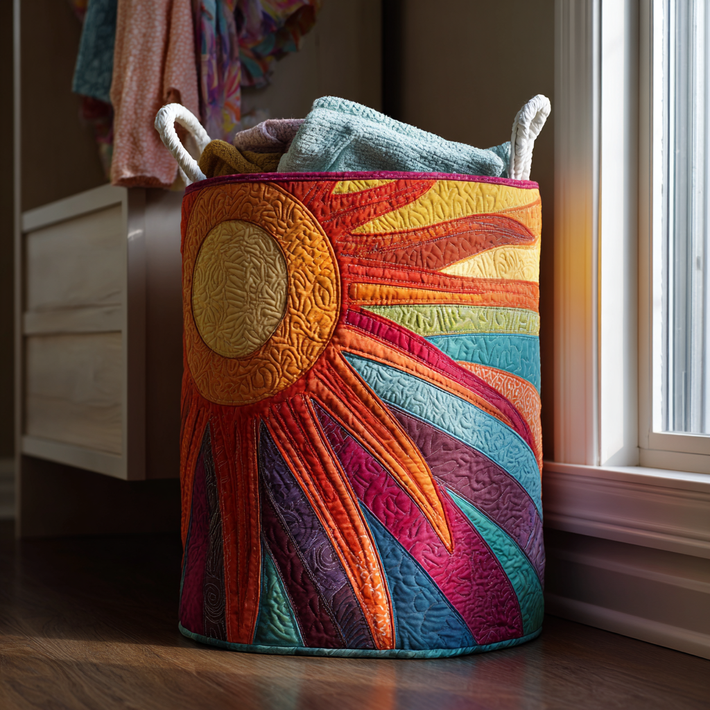Golden Rise Quilted Laundry Basket Ideal Present For Newlyweds
