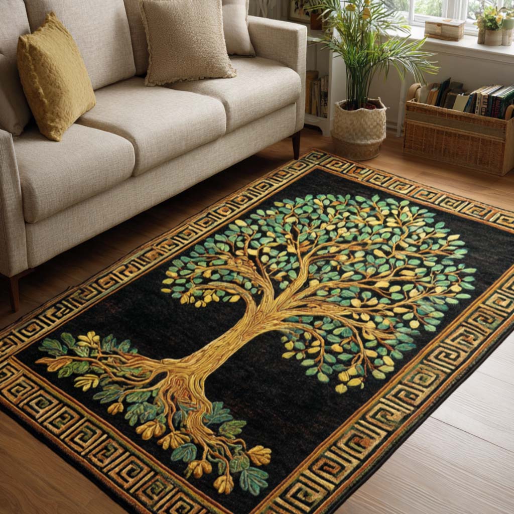 Golden Roots Area Rug Front Door Decor Tree Of Life Gifts Mother'S Day