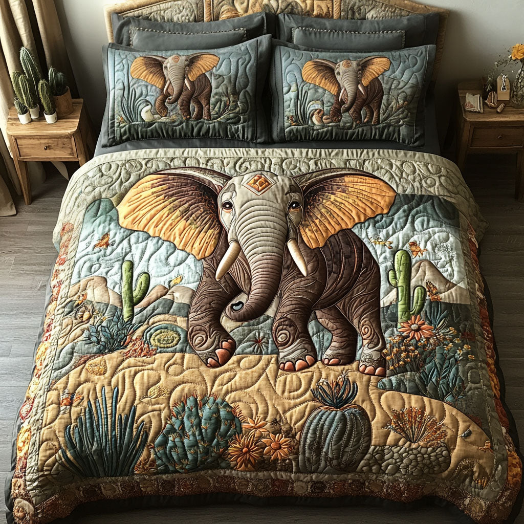 Golden Sands Tusk Quilted Bedding Set Best Christmas Duvet Cover Set Great Native American Presents
