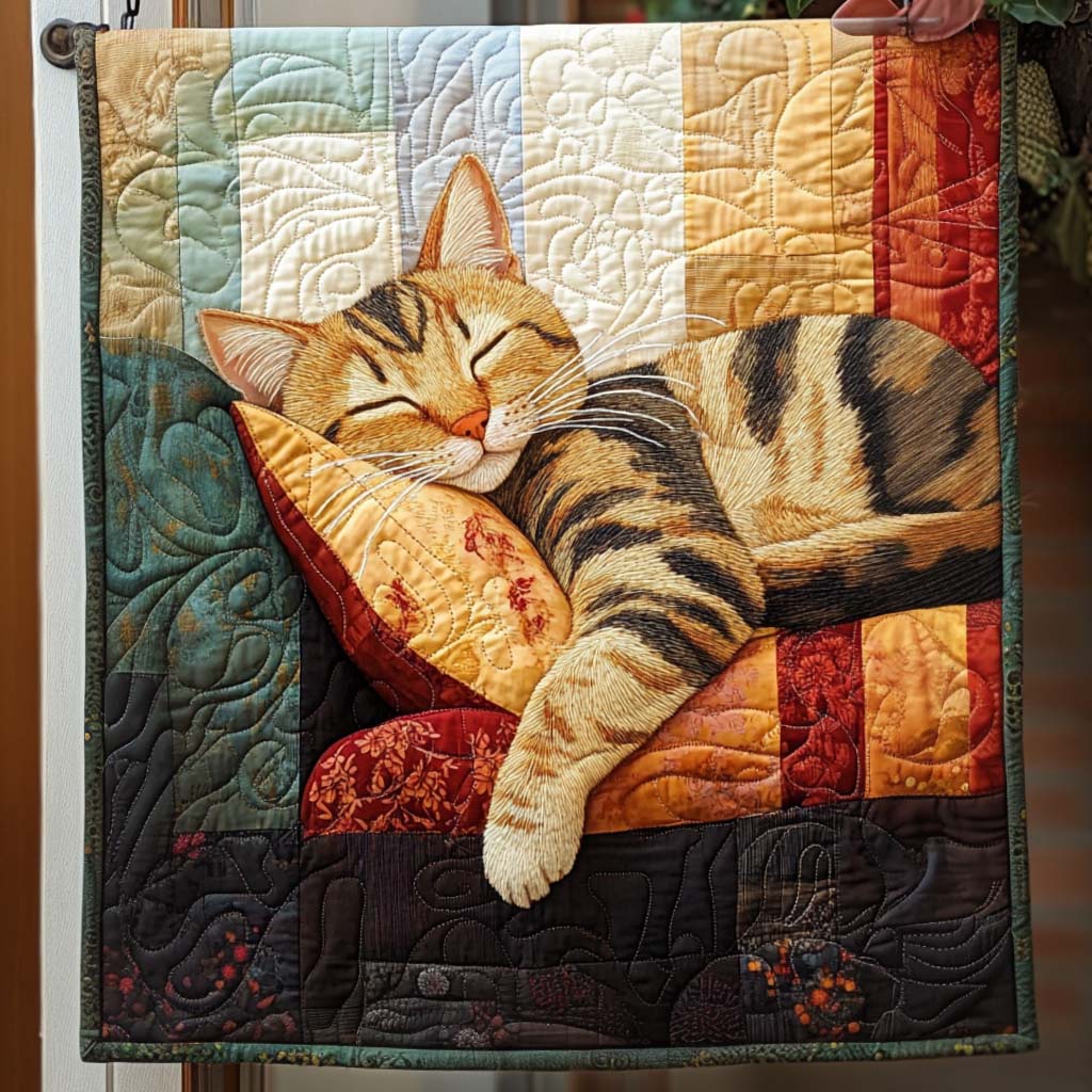 Golden Slumber Quilted Blanket Presents For Cat Lovers
