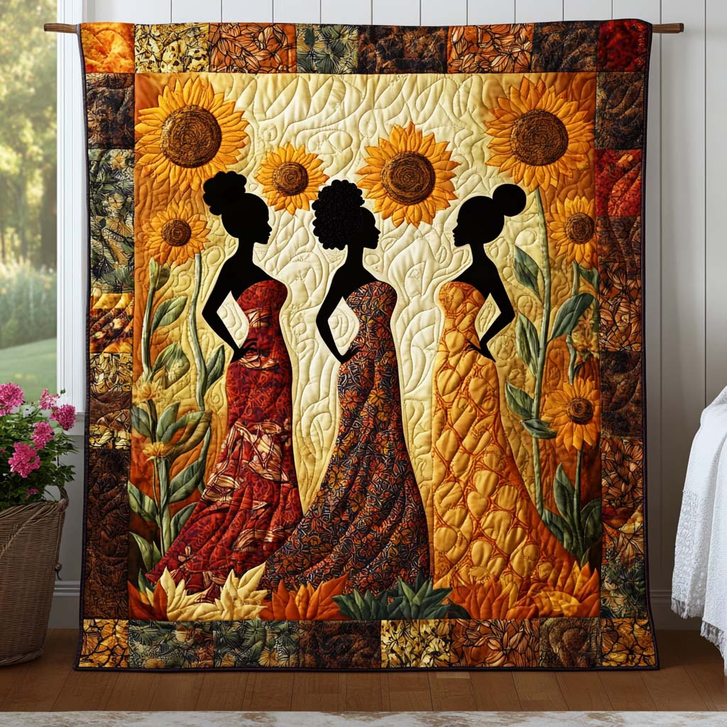 Golden Spirit Quilted Blanket Home Bedding Decor Best Gifts For Chicken Owners