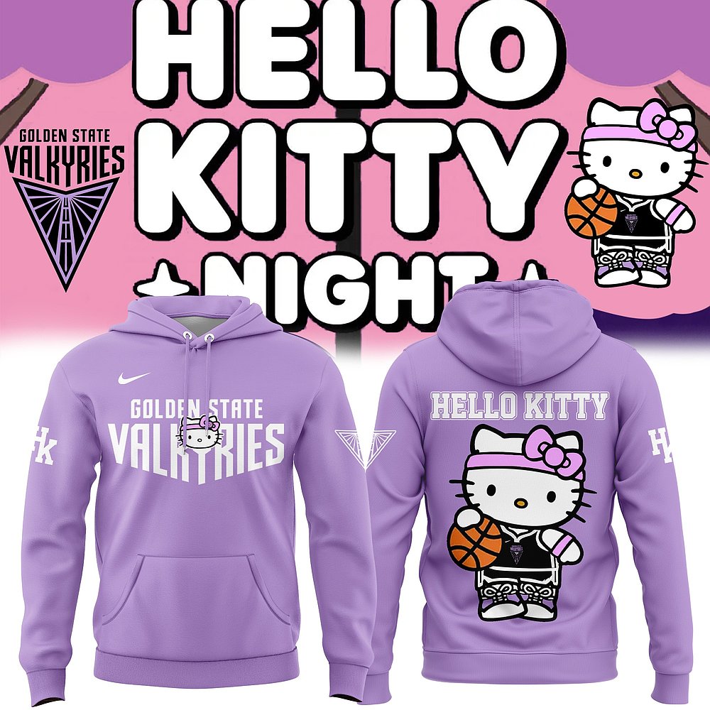 Golden State Valkyrie x Hello Kitty Limited Hoodie Best Gift For Fans And Anime Lovers