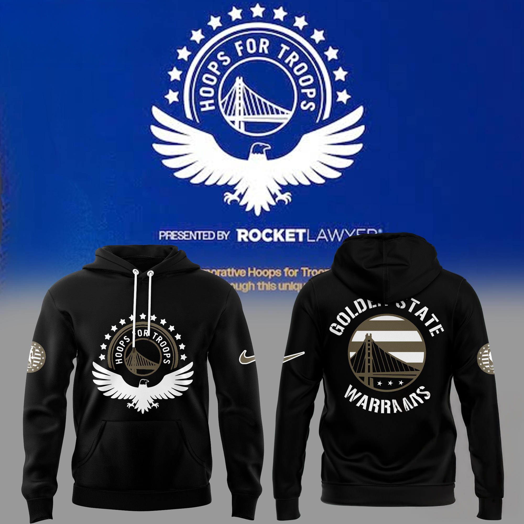Golden State Warriors Hoops For Troops New Hoodie Unique Gifts For Basketball Lovers