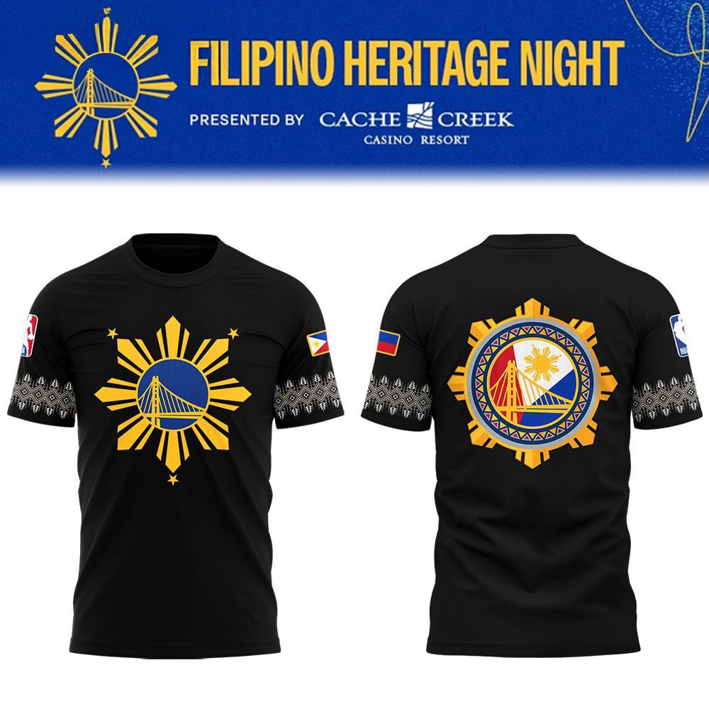 Golden State Warriors Native American Filipino Heritage Black Shirt Gifts For Basketball Lovers