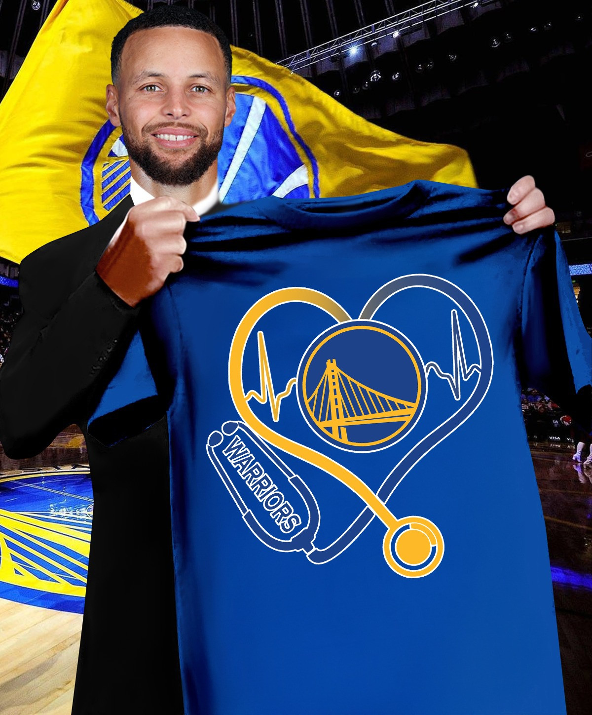 Golden State Warriors Nurses Night Shirt It's A Work Of Heart Nurses Baseball Fan Gifts