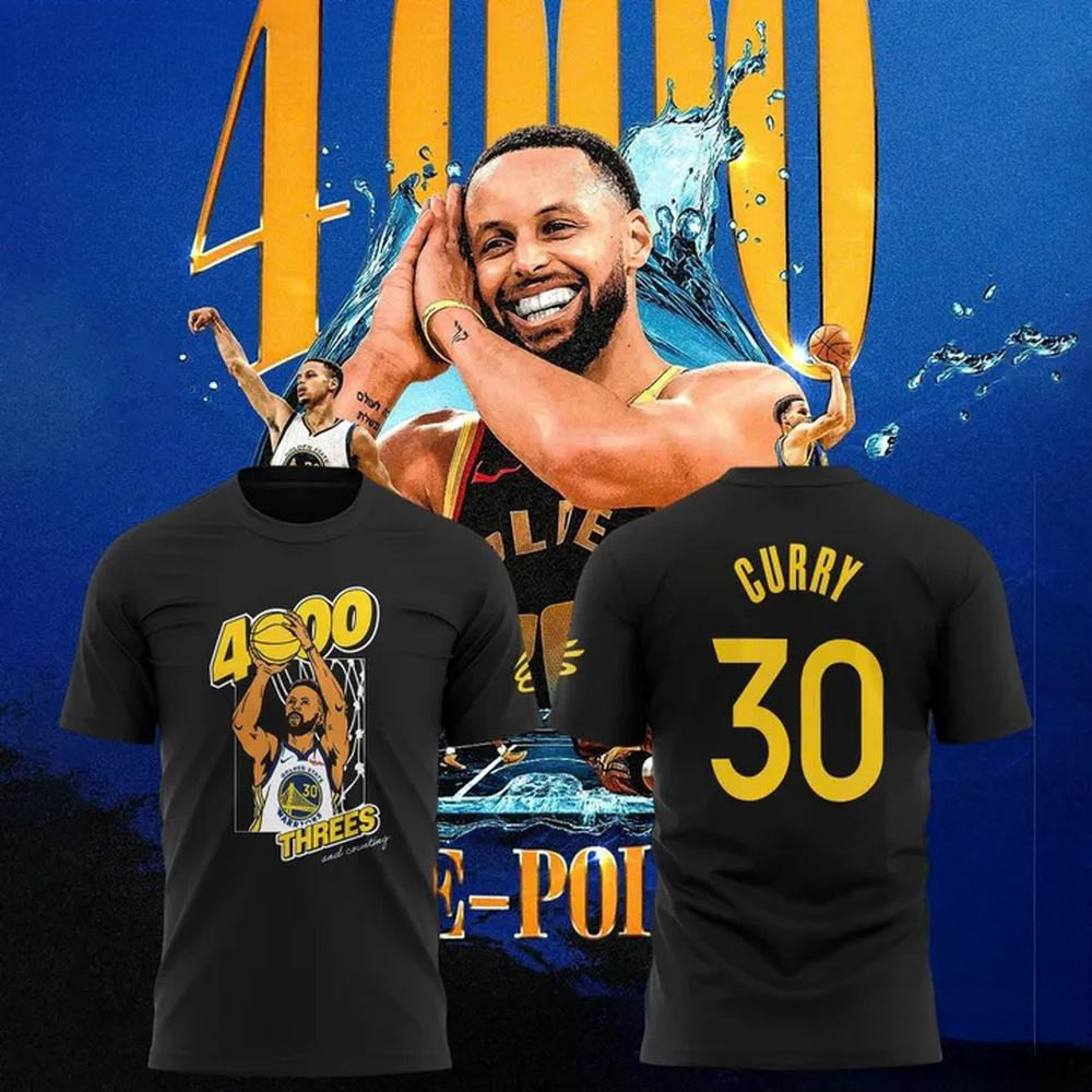 Golden State Warriors Special Stephen Curry 4000 Threes And Counting Shirt Basketball Fan Gifts