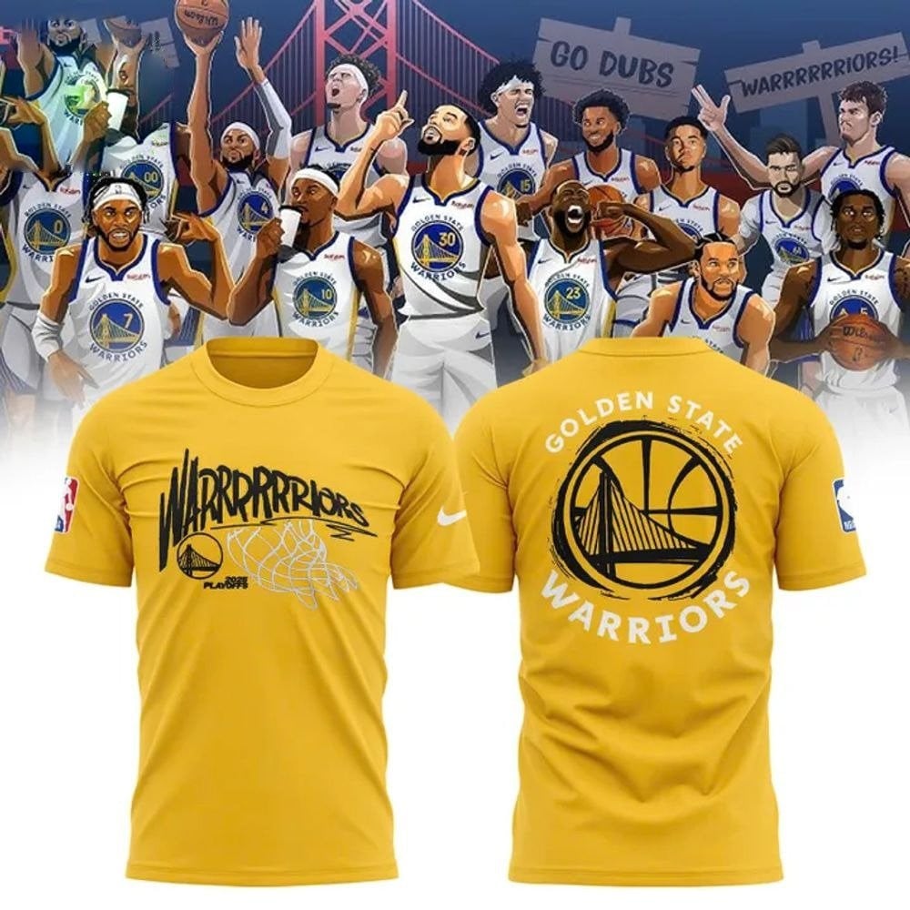 Golden State Warriors Yellow T-Shirt 2025 Present Gifts Idea For Baseball Fans