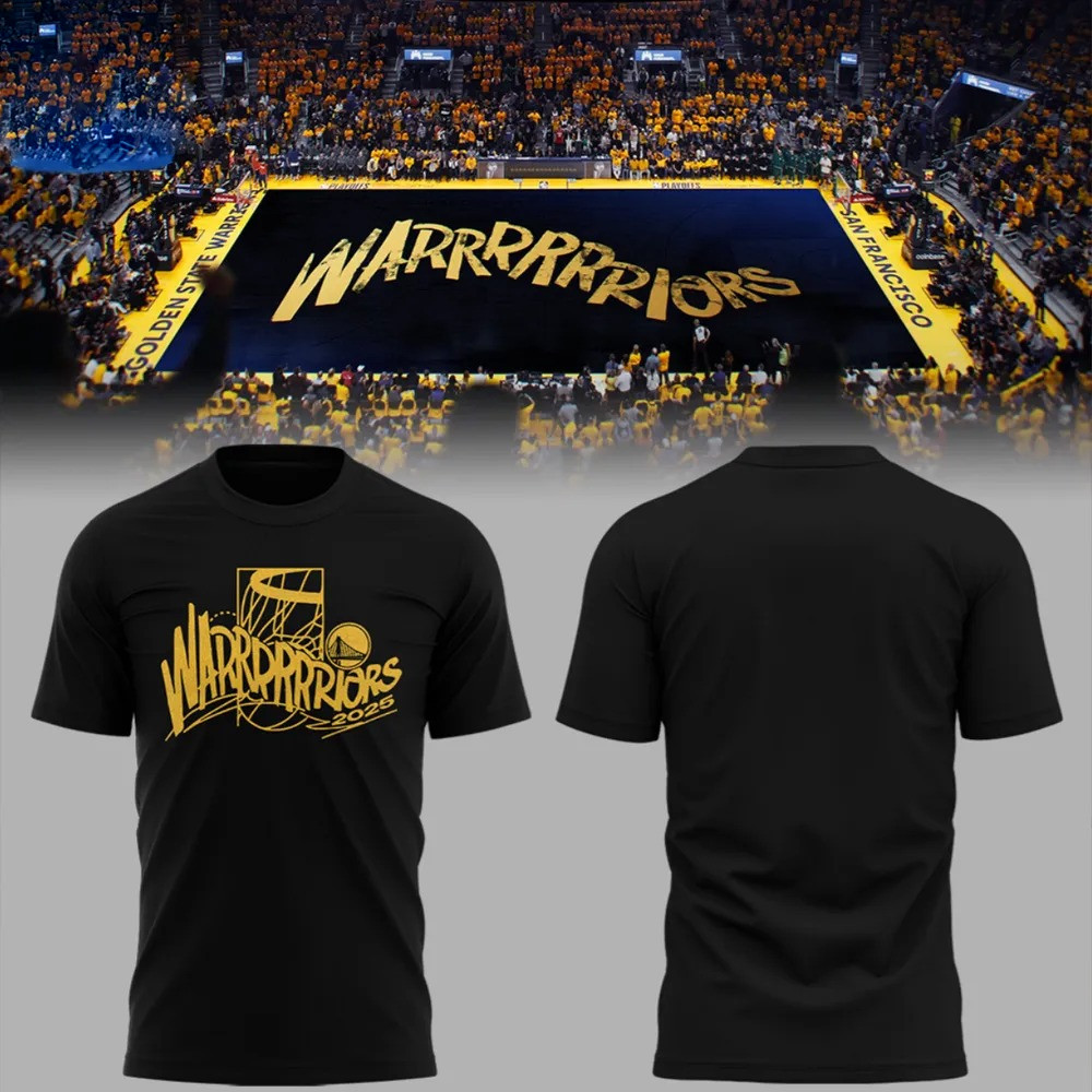 Golden State WARRRRRRIORS 2025 Limited Edition Black T-Shirt Gift For Golfer Husband